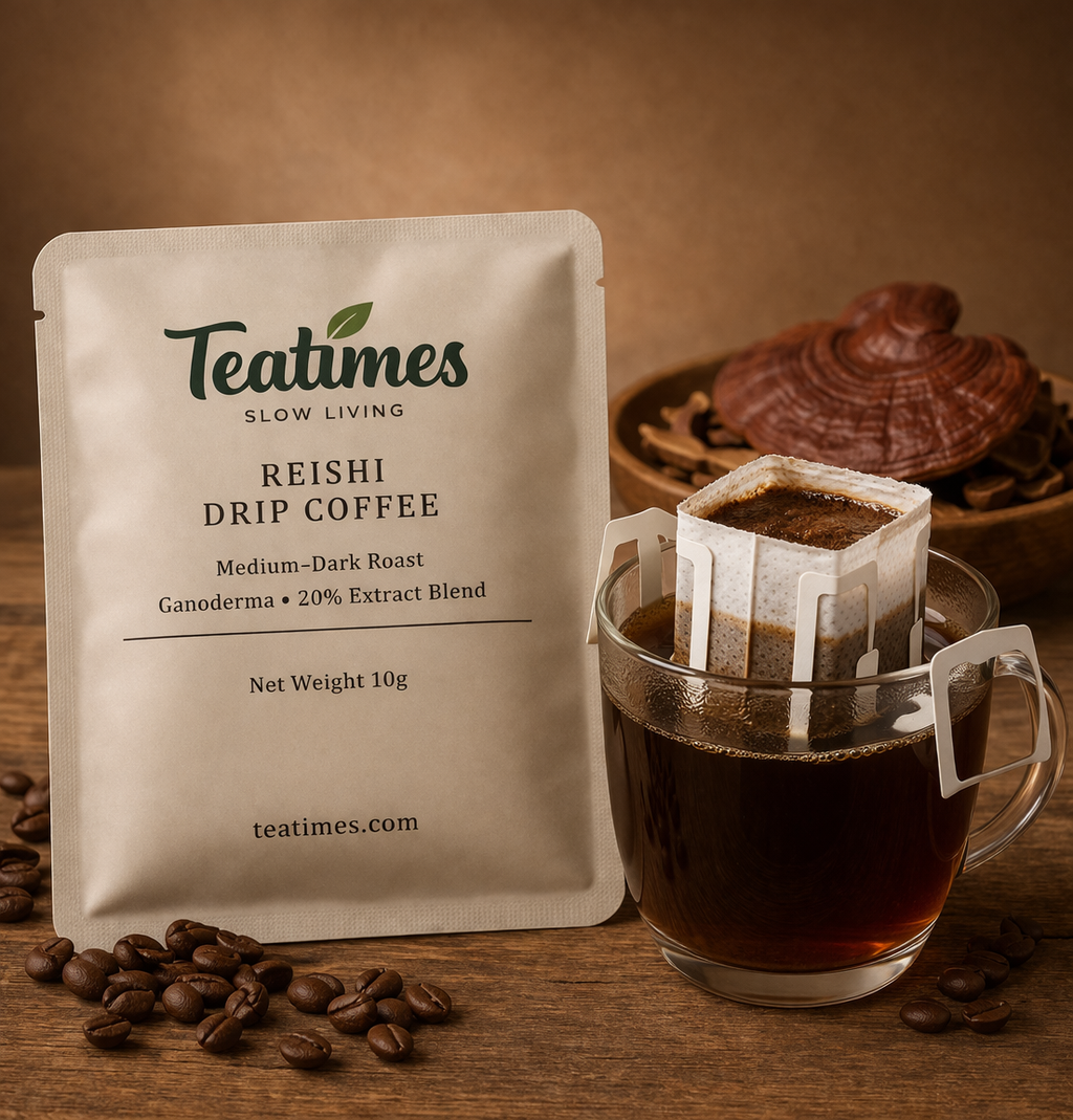 Teatimes Reishi Drip Coffee – 10 Bags | Functional Mushroom Coffee